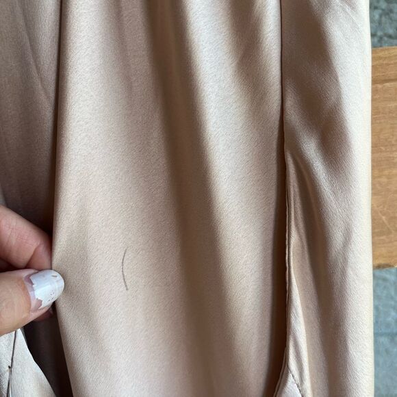 New show me your mumu champagne jasmine halter maxi twist neck dress gown - Picture 9 of 13